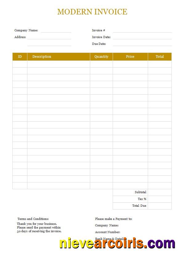 Free Modern Invoice